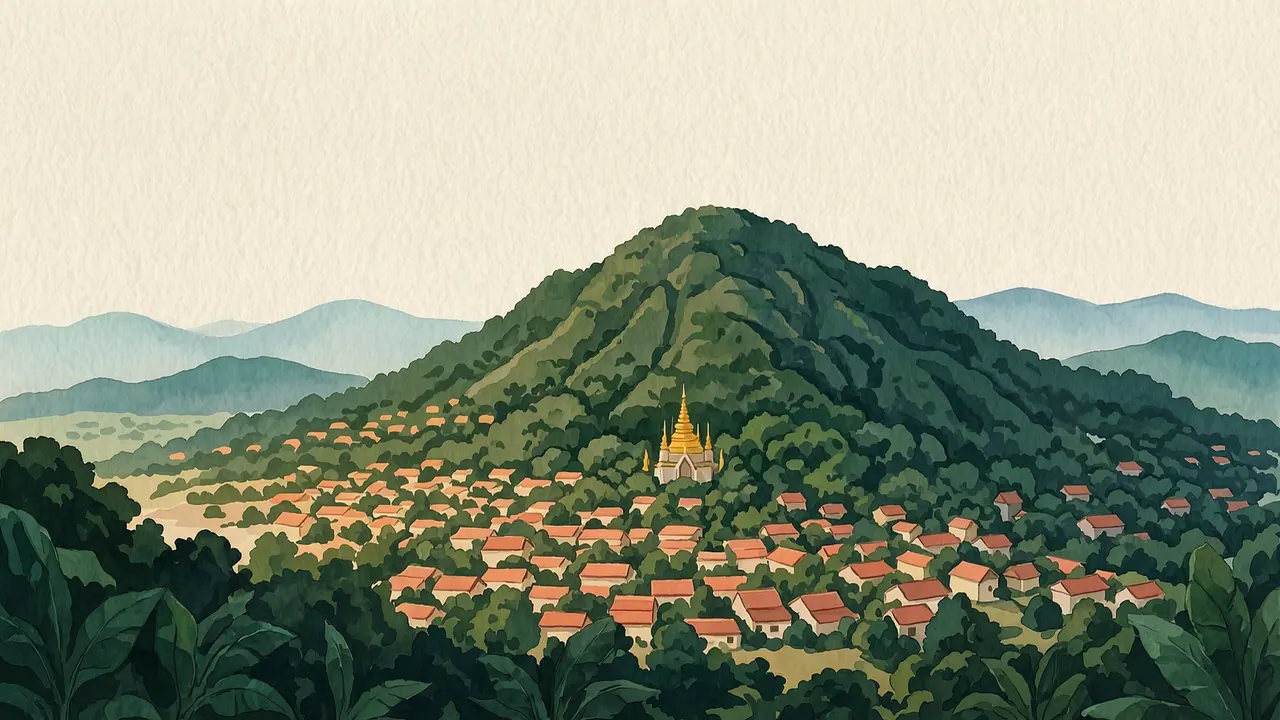 Painted illustration of Chiang Mai
