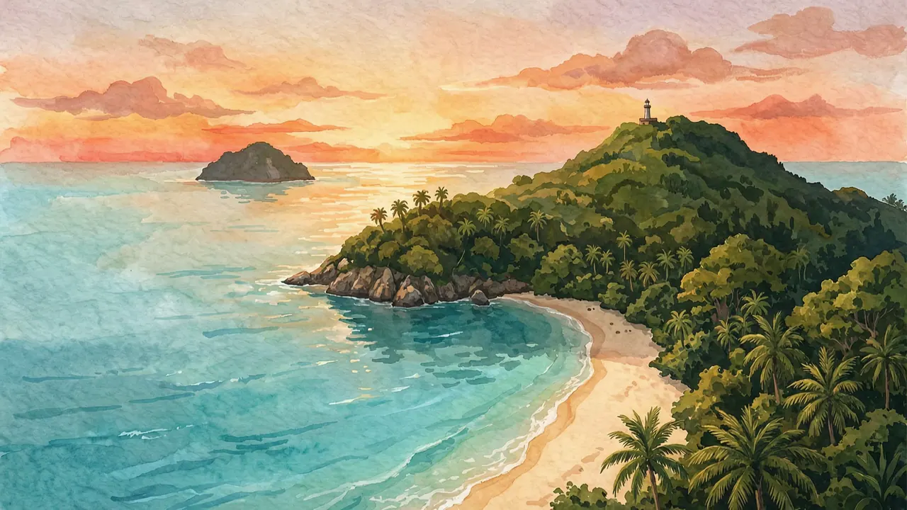 Painted illustration of Phuket