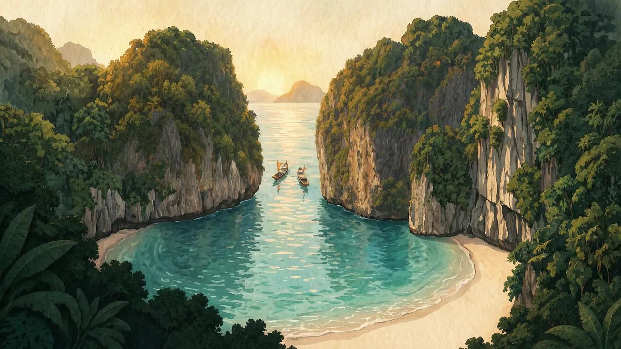 Painted illustration of Krabi